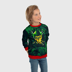 Свитшот детский Зоро Ророноа веселый роджер, цвет: 3D-красный — фото 2