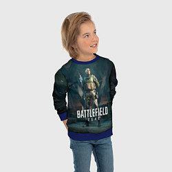Свитшот детский Battlefield 2042 - Мария Фальк арт, цвет: 3D-синий — фото 2