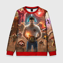 Свитшот детский Serious Sam Игровые персонажи Босы, цвет: 3D-красный