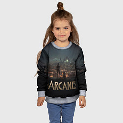 Свитшот детский Сёстры на крыше, цвет: 3D-меланж — фото 2