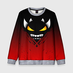 Свитшот детский Geometry Dash: Demon Smile, цвет: 3D-меланж