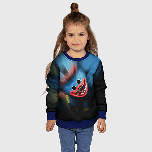 Детский свитшот ХАГИ ВАГИ, Я ТЕБЯ ПОЙМАЛ / 3D-Синий – фото 4