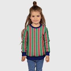 Свитшот детский Knitted Pattern, цвет: 3D-синий — фото 2