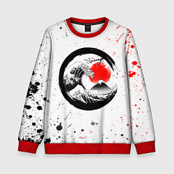 Свитшот детский САКУРА, КРАСНОЕ СОЛНЦЕ ЯПОНИИ, ФУДЗИЯМА, цвет: 3D-красный