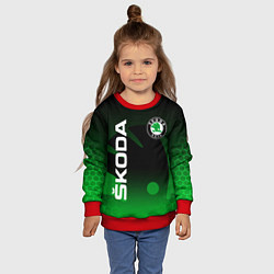 Свитшот детский SKODA SPORT GRADIENT ШКОДА СПОРТ, цвет: 3D-красный — фото 2