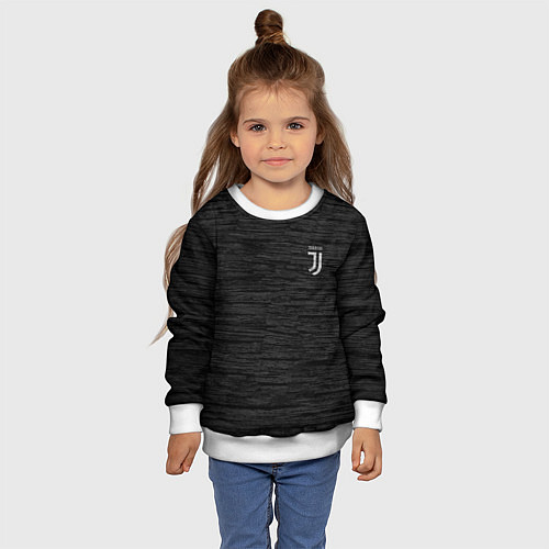 Детский свитшот Juventus Asphalt theme / 3D-Белый – фото 4
