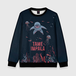 Свитшот детский Tame impala under water, цвет: 3D-черный