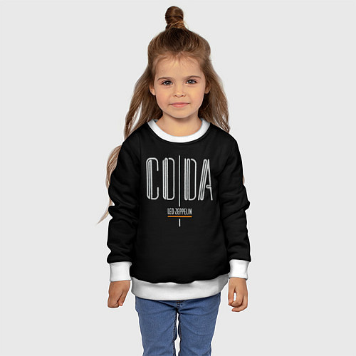 Детский свитшот Coda - Led Zeppelin / 3D-Белый – фото 4