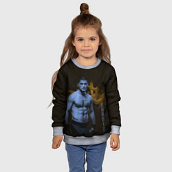 Свитшот детский Нурмагомедов, цвет: 3D-меланж — фото 2