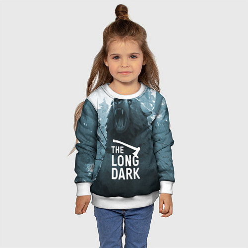Детский свитшот The Long Dark медведь / 3D-Белый – фото 4