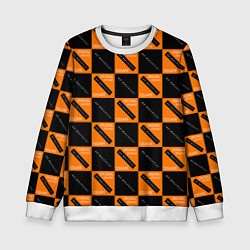 Детский свитшот Black Orange Squares