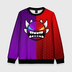 Детский свитшот Geometry Dash: Violet x Red