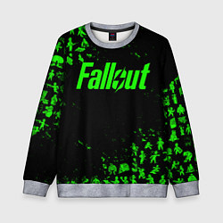 Детский свитшот FALLOUT ПУПСЫ ПАТТЕРН ЗЕЛЁНЫЙ ЯДЕРНАЯ ЗИМА