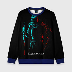 Свитшот детский Dark Souls NEON Силуэт, цвет: 3D-синий
