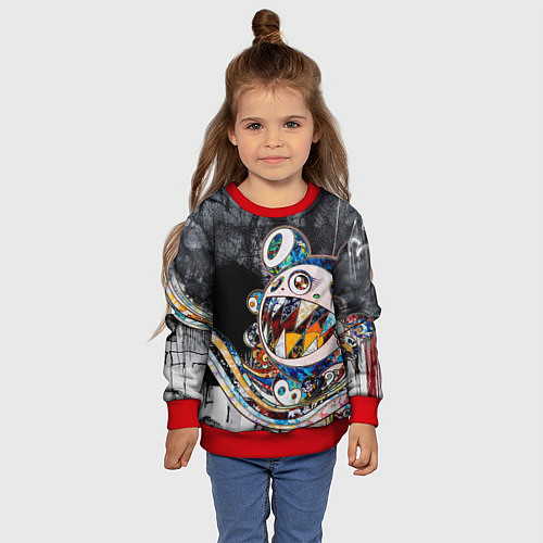 Детский свитшот Монстр мышь / 3D-Красный – фото 4