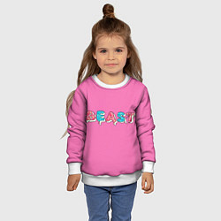 Свитшот детский Mr Beast Donut Pink edition, цвет: 3D-белый — фото 2