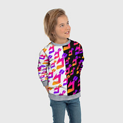 Свитшот детский JOJO BIZARRE ADVENTURE ДЖО ДЖО УЗОР, цвет: 3D-меланж — фото 2