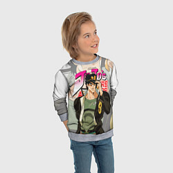 Свитшот детский JOJO BIZARRE ADVENTURE ДЖОДЖО, цвет: 3D-меланж — фото 2