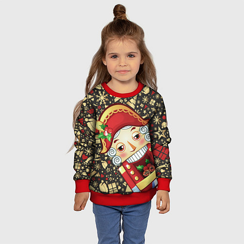 Детский свитшот ЩЕЛКУНЧИК - 2022 / 3D-Красный – фото 4