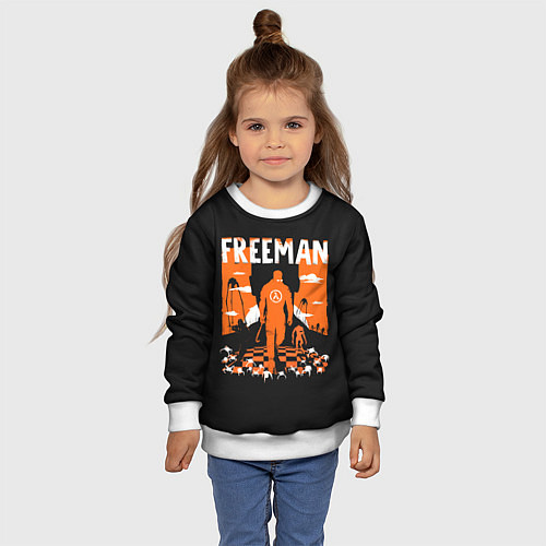 Детский свитшот Walkin Freeman / 3D-Белый – фото 4