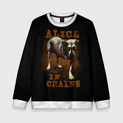 Свитшот детский Alice in chains Dog, цвет: 3D-белый