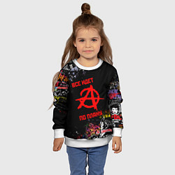 Свитшот детский ВСЁ ИДЁТ ПО ПЛАНУ ГРАЖДАНСКАЯ ОБОРОНА ЛОГО РОК ГРУ, цвет: 3D-белый — фото 2