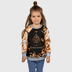 Свитшот детский Elden Ring Logo, цвет: 3D-меланж — фото 2