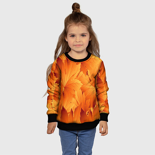 Детский свитшот Кленовая сладость / 3D-Черный – фото 4