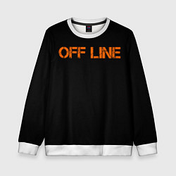 Свитшот детский Офлайнoffline, цвет: 3D-белый