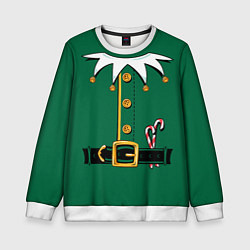 Свитшот детский Christmas Elf Outfit, цвет: 3D-белый