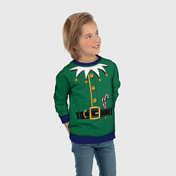 Свитшот детский Christmas Elf Outfit, цвет: 3D-синий — фото 2