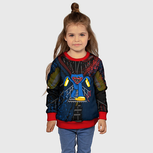 Детский свитшот Хагги Wuggy / 3D-Красный – фото 4