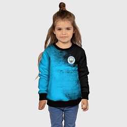 Свитшот детский Manchester City голубая форма, цвет: 3D-черный — фото 2