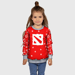Свитшот детский НОВОГОДНИЙ ДОТА 2 НОВЫЙ ГОД DOTA 2, цвет: 3D-меланж — фото 2