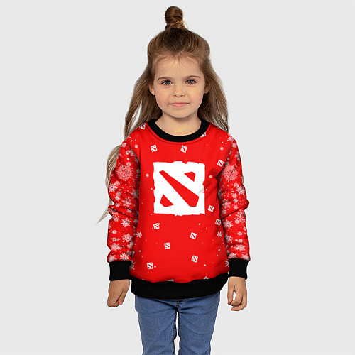 Детский свитшот НОВОГОДНИЙ ДОТА 2 НОВЫЙ ГОД DOTA 2 / 3D-Черный – фото 4