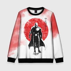 Детский свитшот Сайтама красный дым One Punch-Man