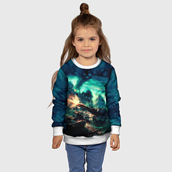 Свитшот детский Танк СТ-II, цвет: 3D-белый — фото 2