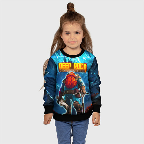 Детский свитшот Deep Rock Galactic Scout / 3D-Черный – фото 4