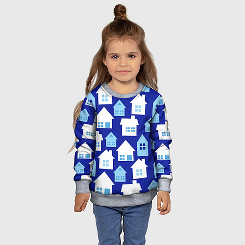 Детский свитшот Хочу дом / 3D-Меланж – фото 4