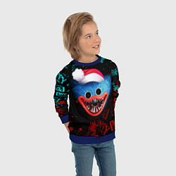 Свитшот детский ХАГИ ВАГИ НОВОГОДНИЙ POPPY PLAYTIME НОВЫЙ ГОД 2022, цвет: 3D-синий — фото 2