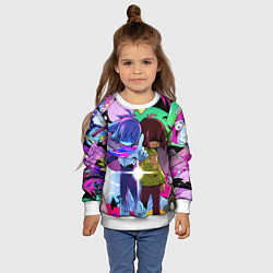 Свитшот детский Deltarune - Легенда о Руне Дельта, цвет: 3D-белый — фото 2