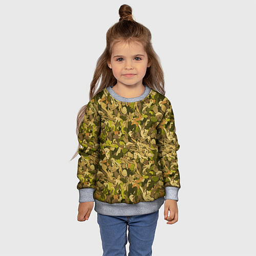 Детский свитшот Белки в дубовом лесу / 3D-Меланж – фото 4