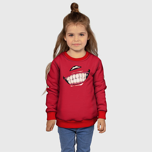 Детский свитшот Sukunas Smile / 3D-Красный – фото 4