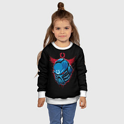 Свитшот детский Шлем космодесантника, цвет: 3D-белый — фото 2