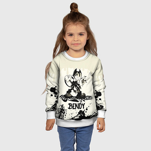 Детский свитшот Малыш Бенди / 3D-Белый – фото 4