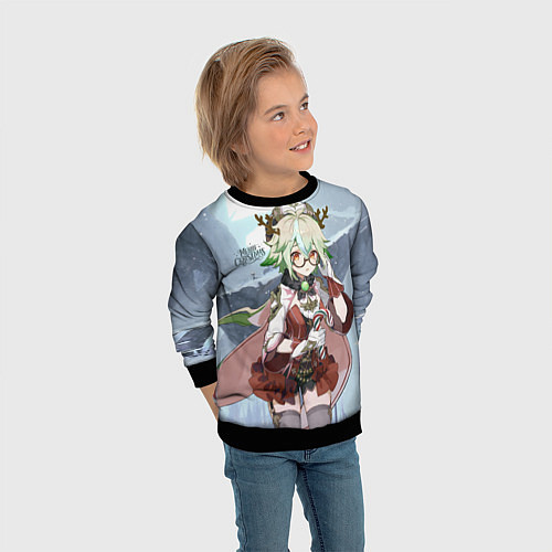 Детский свитшот Новогодняя Сахароза / 3D-Черный – фото 3