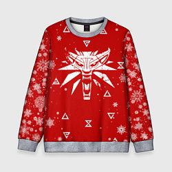 Детский свитшот КРАСНЫЙ СВИТЕР ВЕДЬМАК НОВОГОДНИЙ