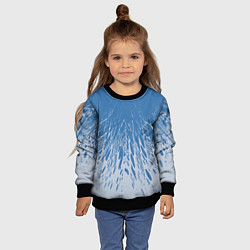 Свитшот детский Коллекция Rays Лучи Голубой и серый Абстракция 650, цвет: 3D-черный — фото 2