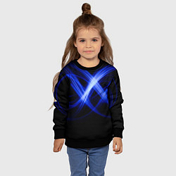 Свитшот детский Синяя бесконечность энергии, цвет: 3D-черный — фото 2