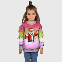 Свитшот детский Disco Santa 2022, цвет: 3D-меланж — фото 2